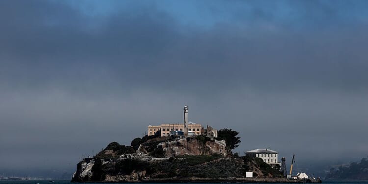 SAN FRANCISCO, CALIFORNIA - JULY 02: A view of Alcatraz Island on July 02, 2025 in San Francisco, California. U.S. President Donald Trump renewed his plans to reopen the tourist attraction Alcatraz prison as a working federal penitentiary. In a Truth Social post on Tuesday, President Trump said that conceptual work to renovate the prison had begun six months ago, and several prison development firms have been involved in preliminary planning. (Photo by Justin Sullivan/Getty Images)