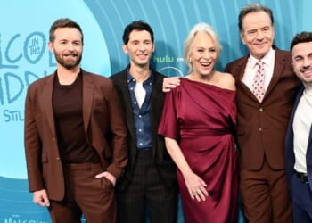 "Malcolm in the Middle" stars, from left, Christopher Masterson, Justin Berfield, Jane Kaczmarek, Bryan Cranston and Frankie Muniz were reunited for Hulu's "Malcolm in The Middle: Life's Still Unfair."