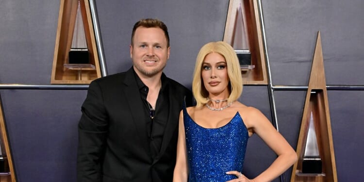 LAS VEGAS, NEVADA - MAY 26: (EDITORIAL USE ONLY) (L-R) Spencer Pratt and Heidi Montag attend the 2025 American Music Awards at Fontainebleau Las Vegas on May 26, 2025 in Las Vegas, Nevada. (Photo by David Becker/Getty Images)